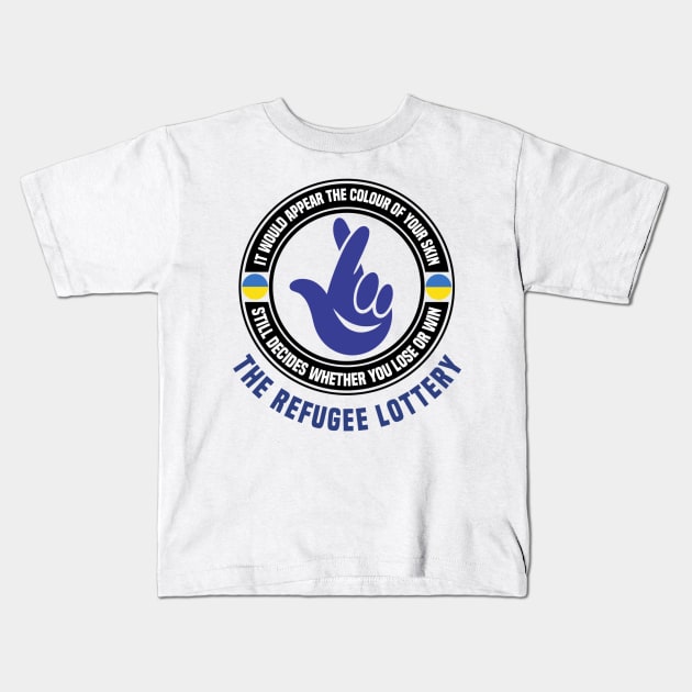 The Ukraine Refugee Lottery Kids T-Shirt by FirstTees